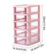 thumbnail image 3 of CHUANK Clear Plastic Box 5-Tiers Clearance Desktop Drawer Storage Multi-Tiers Drawer Plastic Office Storage Box Office Supplies Transparent Storage Rack With Drawers White, 3 of 4