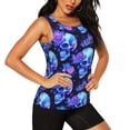 thumbnail image 2 of Lsque cool crystal Skull flower Printed Workout Tank Tops for Women, Athletic Sports Tank Tops, Compression Sleeveless Dry Fit Shirts,Sleeveless Yoga Shirt-Large, 2 of 9