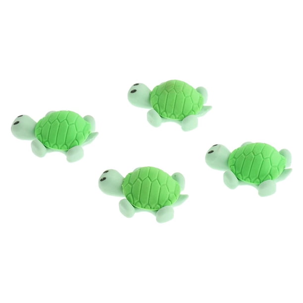 gomas de borrar de dibujos animados para niños 4 unids dibujos animados animales pequeña tortuga lindo papelería borrador verde Verde Magideal gomas de borrar de dibujos animados para niños