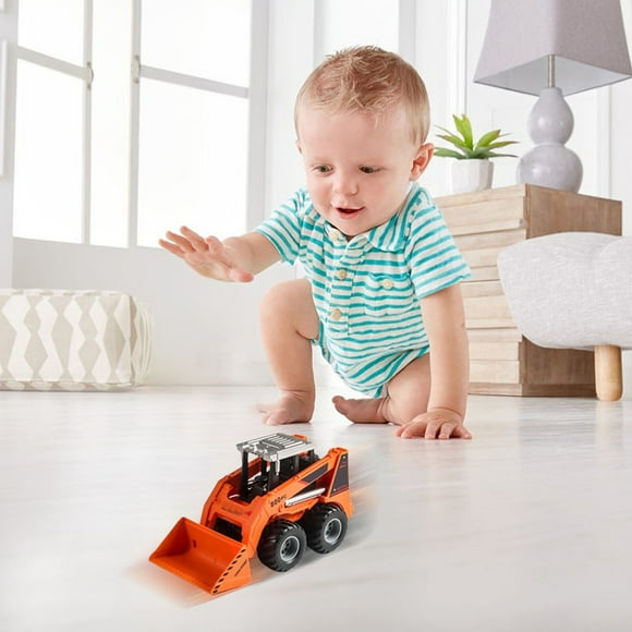 Zonao Front Loader Toy,Plastic,Movable Shovel,Farm Tractor Friction Model Toy Gift for Kids