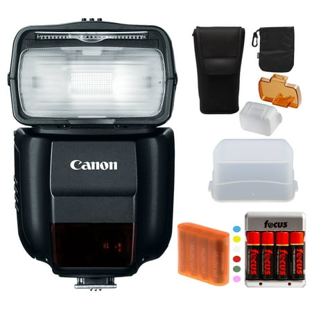 Canon Speedlite 430EX III-RT Flash with Bounce Diffuser and Battery