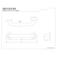 thumbnail image 2 of Kingston Brass GB1212CS Made To Match 12-Inch x 1-1/2-Inch O.D. Stainless Steel ADA Grab Bar in Brushed, 2 of 5