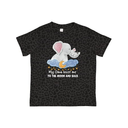 

Inktastic My Oma Loves Me to the Moon and Back Elephant Family Gift Toddler Boy or Toddler Girl T-Shirt