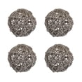 thumbnail image 1 of Unique Bargains 4 Pcs Wicker Rattan Balls 3.9 Inch Rattan Decorative Balls for Vase Fillers Craft Home Decor Gray, 1 of 5
