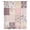 Grey Pink, variant on Spring Floral Sheer Curtains 84 Inches Long, Dark Purple Flowers Patchwork Grid Bohemia Light Filering Curtains, Breathable Simi Curtain Privacy Drapes for Living Room Bedroom Window Treatment