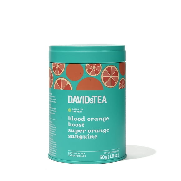 DAVIDsTEA - Green Tea - Loose Leaf Tea Tin - Blood Orange Boost Tea