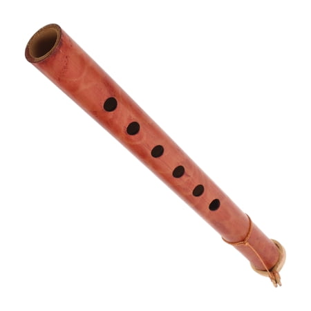 DEEPCRAFF Balinese Traditional Wooden Flute Ethnic Hand Whistle Instrument for Cultural Folk Music