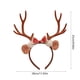 thumbnail image 3 of Decoraciones navideñas, adornos navideños, regalos navideños, diadema navideña extragrande Mori con lazo y astas, diadema textil., 3 of 6
