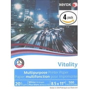 Xerox Vitality Business 4200 Multipurpose Copy Laser Inkjet Printer Paper, 8 1/2 x 11 Inch Letter, 20 lb. Density, 92 Bright White, ColorLok, 4 Ream Pack, 2000 Total Sheets (3R02047-4 Ream Multipack)