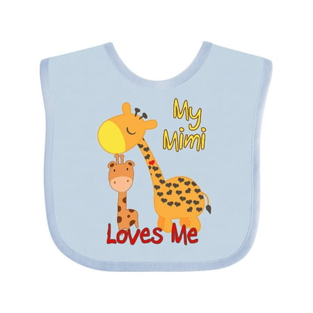 

Inktastic My Mimi Loves Me Giraffe Gift Baby Boy or Baby Girl Bib