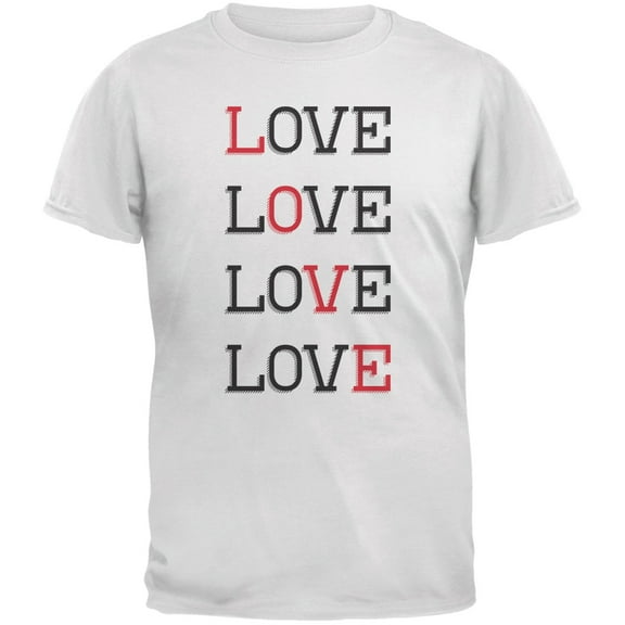 Valentines Day - All About Love White Adult T-Shirt - Large
