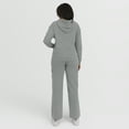 thumbnail image 2 of Women's WEAR by Erin Andrews Gray San Francisco Giants Waffle-Knit Long-Sleeve Hoodie & Lounge Pant Set, 2 of 6