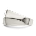 thumbnail image 3 of Auriga Fine Jewelry Stainless Steel Polished Signet Men's Ring Size 10, 3 of 7