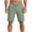 Green, variant on Men's Solid Elastic Waist Drawstring Casual Shorts - 100% Polyester, Side Pockets for Summer, Outdoor and Daily Wear