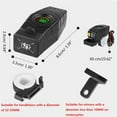 thumbnail image 4 of Electric Bike USB Charger Intelligent Fast Charging, Multiple Safety Protections for 22-25mm Handlebars, 4 of 7
