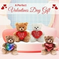 thumbnail image 4 of Made by Aliens Mocha Heart Bear Plush Stuffed Animal – Hug Me Bears - Toy for Kids & Adults Valentine's Day - Embroidered Heart Pillow (6 inch Hug Me), 4 of 5