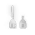 thumbnail image 3 of TIELUTT Portable Folding Spatula for Outdoor Camping Picnic Barbecue Stainless Steel Cookware Utensil Raffia Trivet Formal Dining Room Table Set and Table Mats Dinner Mats round Kitchen Tables Set, 3 of 7
