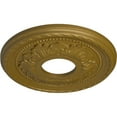 thumbnail image 3 of Ekena Millwork 12 1/8"OD x 3 1/2"ID x 1"P Palmetto Ceiling Medallion (Fits Canopies up to 4 7/8"), Hand-Painted Gold, 3 of 6