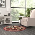 thumbnail image 3 of Masada Rugs Rooster Style Round Area Rug Design Lodge 379 (4 Feet x 4 Feet) Round, 3 of 7