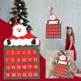 thumbnail image 2 of Calendario de pared de Papá Noel de terciopelo navideño Calendario de Navidad Decoración navideña, 2 of 5