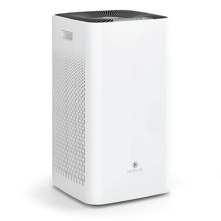 Medify Air MA-112 Air Purifier - 4 180 sq ft Coverage - Air Purifier with HEPA Filters - Extra-Large Room Air Purifier for Offices & Schools - 0-8 Hour Timers & Ozone-Free Ionizer - White  1-Pack