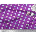 thumbnail image 2 of Soimoi Purple Cotton Voile Fabric Circle Geometric Print Fabric by the Yard 42 Inch Wide, 2 of 3
