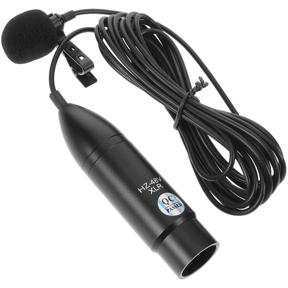 MLINS  Lavalier Recording XLR Interface Microphone Blue Gaming Black
