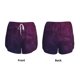 thumbnail image 3 of Balery Black Dark Blue Purple Pantalones cortos deportivos para mujer con forro y dos bolsillos, elásticos, para entrenamiento, gimnasio, yoga-Large, 3 of 7
