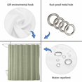 thumbnail image 3 of Sage Green Striped Shower Curtain Set - 48" x 72" Washable Bathtub Curtain with 12 Hooks, Farmhouse Linen Texture Line Stripes Waterproof Fabric Stall Shower Curtains for Bathroom/Bathtub Décor, 3 of 8