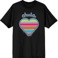 thumbnail image 3 of Chula Mexican Woven Heart Sarape Adult Black Crew Neck Short Sleeve Tee-Medium, 3 of 4