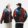 thumbnail image 4 of Balery Red And Blue Fire Bird Sudadera ligera de manga larga con capucha y protección solar UPF 50+ para hombre y mujer, ideal para pesca y running-3X-Large, 4 of 7