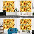 thumbnail image 6 of 2 Panels Yellow Sunflower Curtain Valance for Windows, Retro Rustic Floral Plants Rod Pocket Short Window Treatment Decor Drapes for Kitchen, Bathroom, 54" X 18", 6 of 6