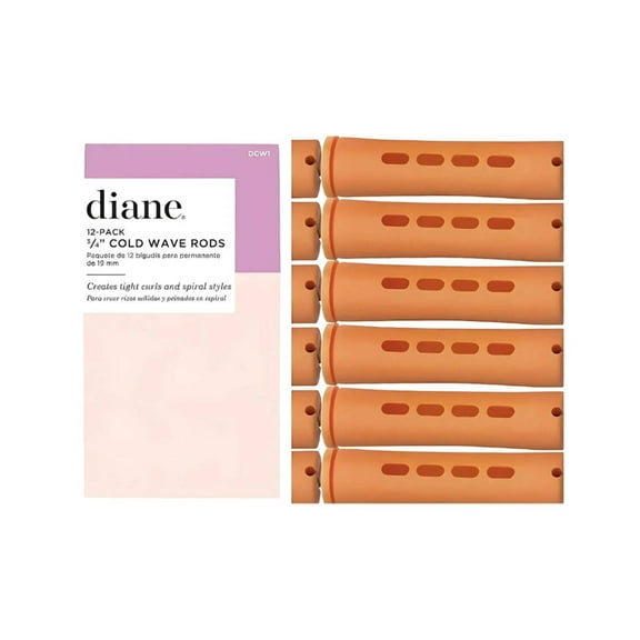Diane Cold Wave Rods 3/4" - Tangerine - 12 Pack
