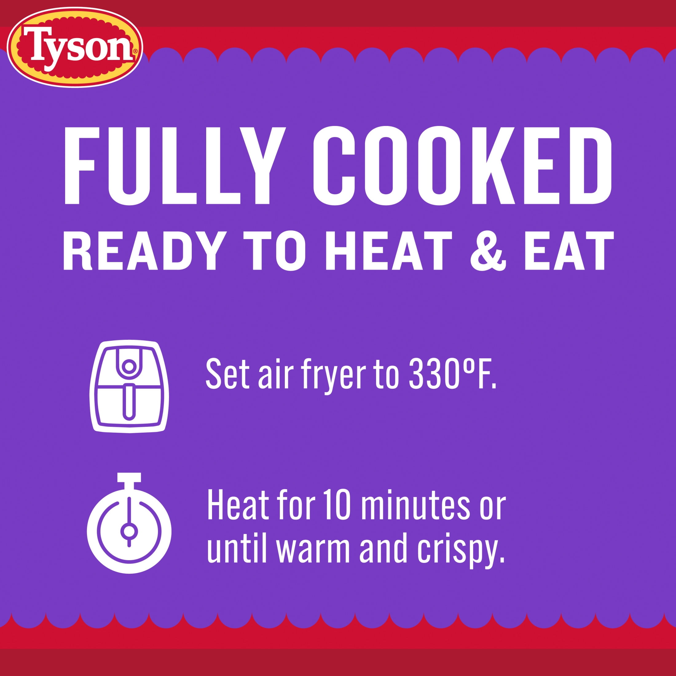 Tyson Any'tizers Honey BBQ Boneless Chicken Bites, 24 oz (Frozen)