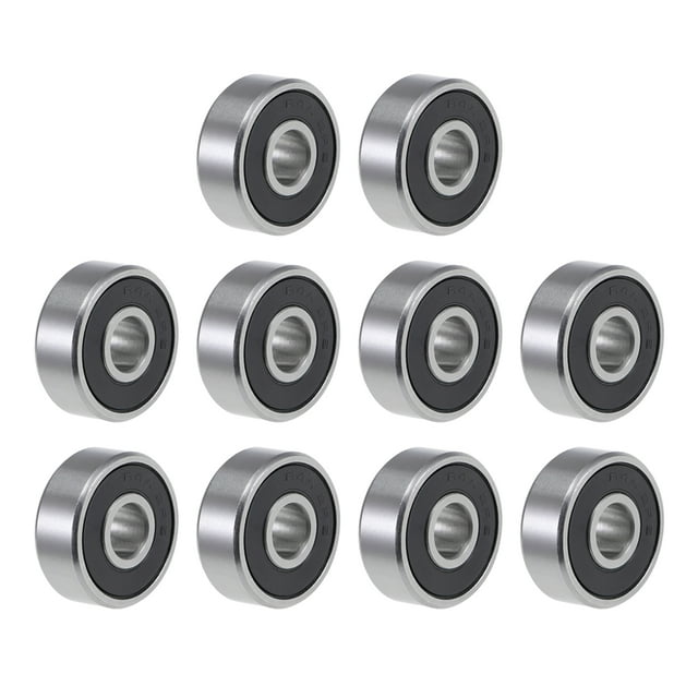 Unique Bargains R4A-2RS Ensemble de Roulements à Billes à Gorge Profonde, Comprenant 10 Roulements à Double Étanchéité de dimensions de 1/4'x3/4'x9/32 Pouces. Fabriqué en Acier au Chrome (GCr15) pour la Durabilité et la Résistance à l'Usure, Idéal pour Roulements de Roue, Composants de transmission, Équipement Industriel, Micro-Moteurs et Machinerie de Bureau. Conçu pour des Charges Radiales et Axiales avec Faible friction et Vitesse Limite Élevée.