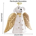 thumbnail image 3 of HCTSHG Christmas Tree Topper, Decorative LED Lighted Angel Dog Topper with Garland and Wings, Holiday Tree Ornament for Festive Decoration, 3.1x9.84 Inch, 3 of 8