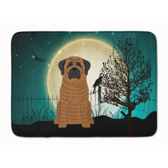 Halloween Scary Mastiff Brindle Machine Washable Memory Foam Mat