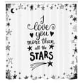 thumbnail image 3 of Ambesonne I Love You Shower Curtain, Stars for Loved, 69"Wx84"L, White Charcoal Grey, 3 of 3