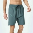 thumbnail image 6 of Qulqfy Golf Shorts Men Outdoor Quick Dry Summer Green Shorts Elastic Waist Knee Length Zipper Shorts with Pockets for Men XXL, 6 of 7