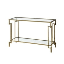 Furniture of America Anaheim Metal 1-Shelf Sofa Table in Gold Champagne