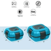 Pinnacle Thermoware 2-Pc Leak Proof Insulated Lunch Box Hot Food Container Set, Blue