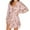 Pink, variant on Fesfesfes Women Dress Fall And Winter V-Neck Long Sleeve Ruffle Lace Printed Dresses