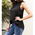 thumbnail image 4 of Women's Black Ruffle Trim Neckline Tank Top, 4 of 13