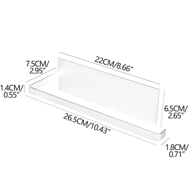 SLYNSHome Iron Kitchen Bathroom Towel Rack Magnetic Mount No Drill Rustproof Durable Multi-Purpose Storage Organizer - White