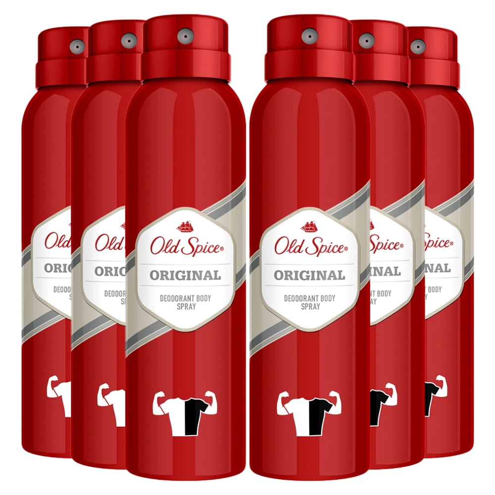 Old Spice Old Spice Deodorant Spray 5.1oz (150ml) (Pack of 6) Walmart