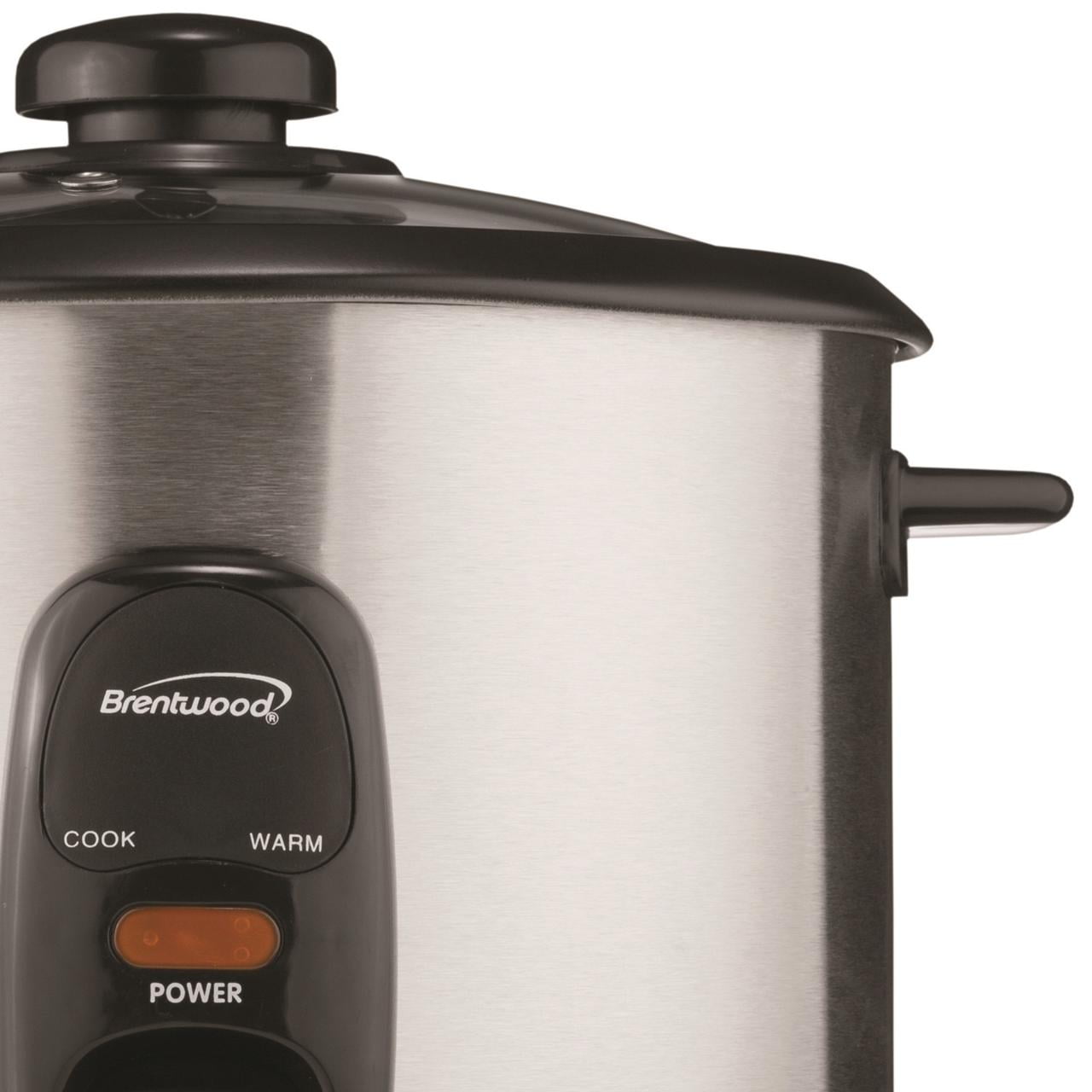 Brentwood Appliances New TS-20 10-Cup Uncooked/20-Cup Cooked Rice Cooker, Stainless Steel