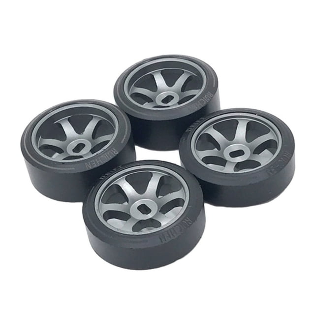 Vogacara 4 pack/lote neumático de 25mm para 1/28 Wltoys K969 Kyosho -Z 25mm neumático de rueda dura -Q KYOSHO Kits de construcción modelo Color titanio