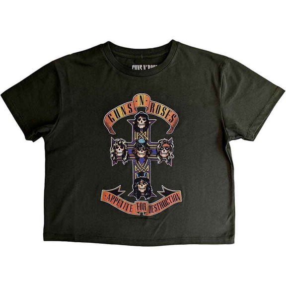 Guns N' Roses Ladies Crop Top: Appetite For Destruction (Medium)