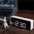 thumbnail image 4 of Reloj Despertador Con Espejo Led Digital Snooze Wake Up Reloj De Mesa Luz Electrónica Gran Tiempo Reloj Con Pantalla De Temperatura Decoración Del Hogar Cateissary HA023868-00, 4 of 7