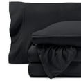 thumbnail image 1 of Bare Home Cozy Fleece Sheet Set - Extra Plush Polar Fleece - Deep Pocket - King, Black, 1 of 8